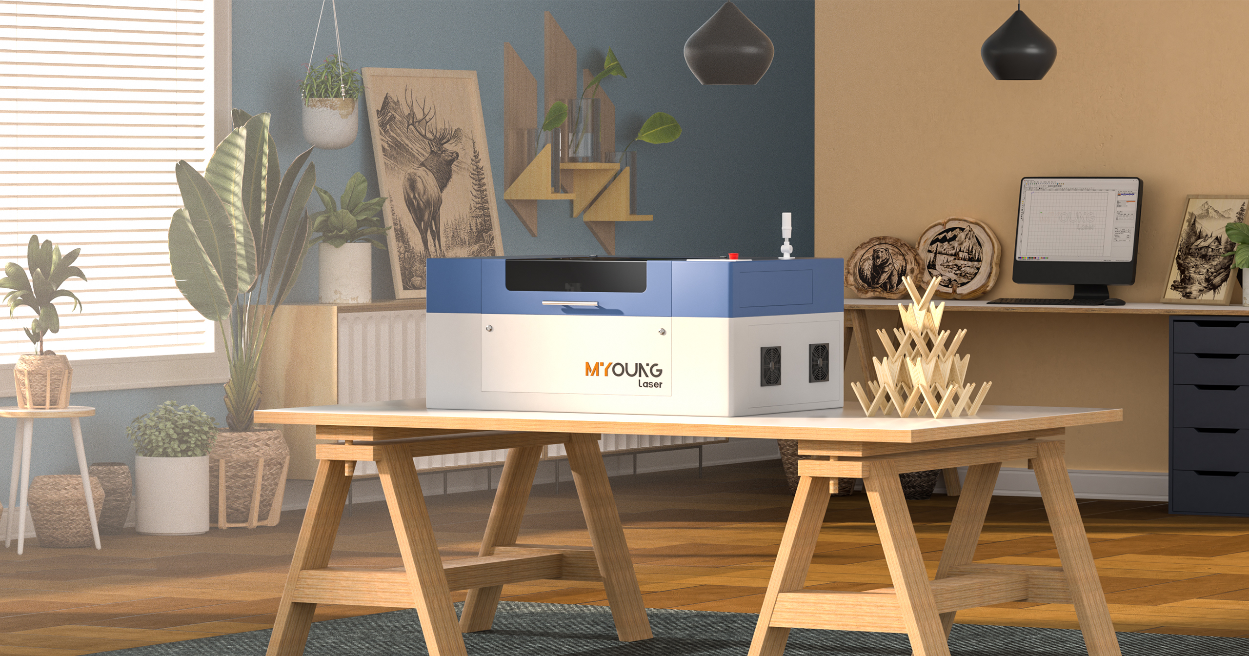 China CO2 laser cutting and engraving machine